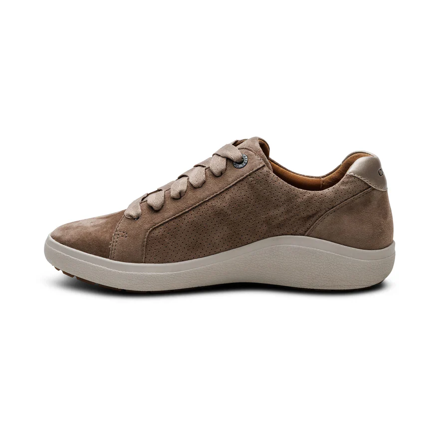AETREX- WOMEN'S COURTNEY TAUPE LACE-UP SNEAKER - Image 3