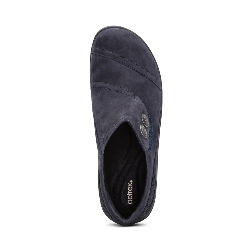 AETREX- WOMEN'S KARINA MONK STRAP NAVY SHOE - Image 6