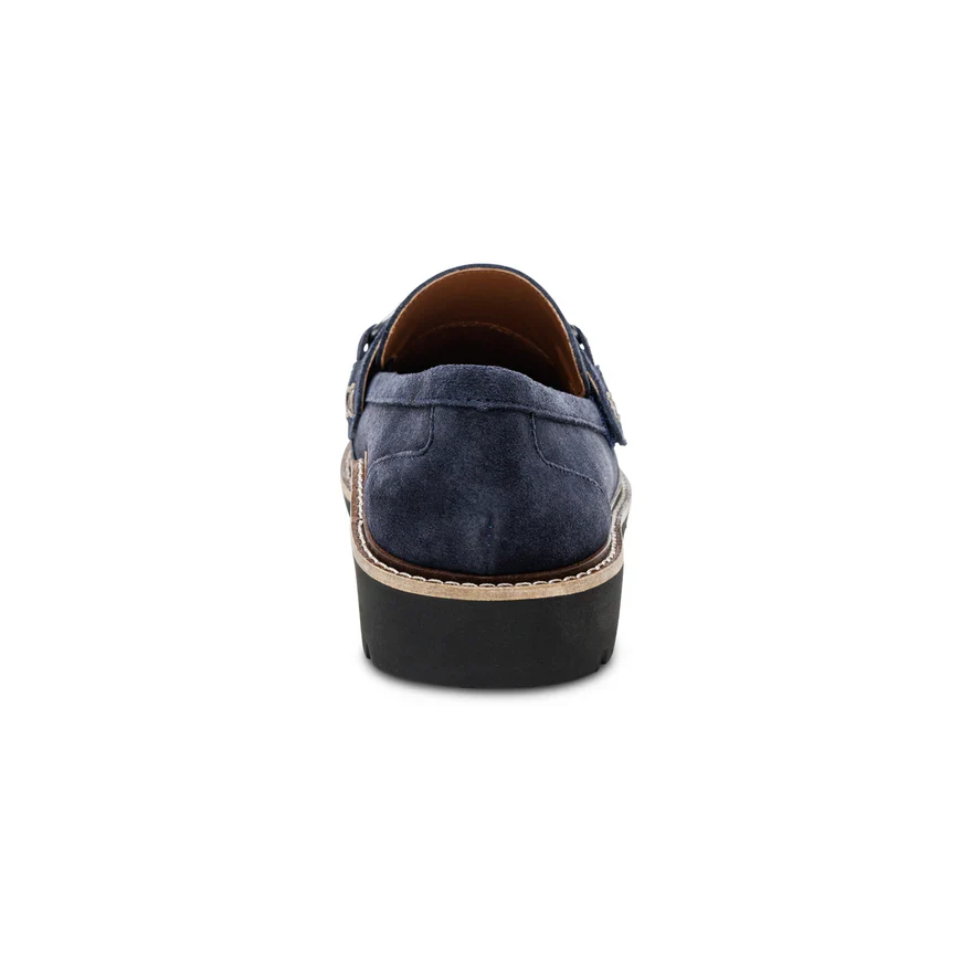 AETREX- WOMEN'S COLLETTE ARCH SUPPORT NAVY SUEDE LOAFER - Image 4