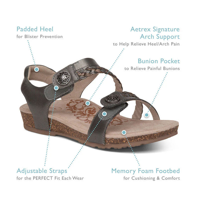 AETREX- WOMEN'S JILLIAN BRAIDED SANDAL - Image 7