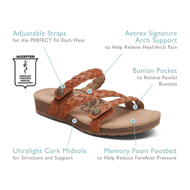 AETREX- WOMEN'S JOSIE BRAIDED SLIDE - Image 8