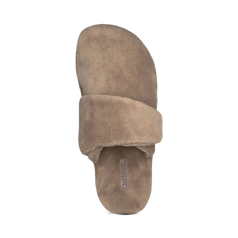 AETREX- WOMEN'S MANDY CLOSED TOE COFFEE SLIPPER - Image 4