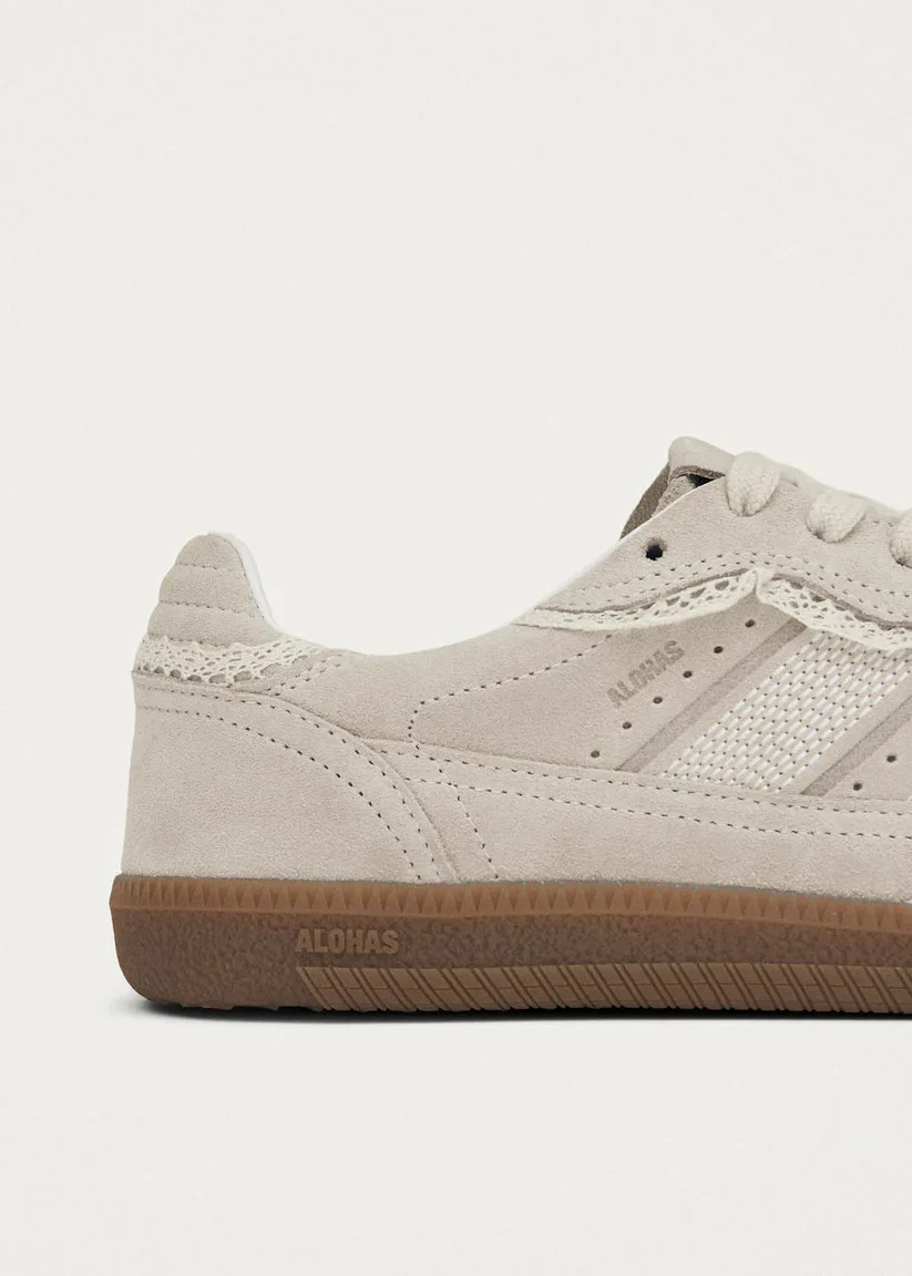 ALOHAS - WOMEN'S CROCHET CREAM LEATHER SNEAKER - Image 5