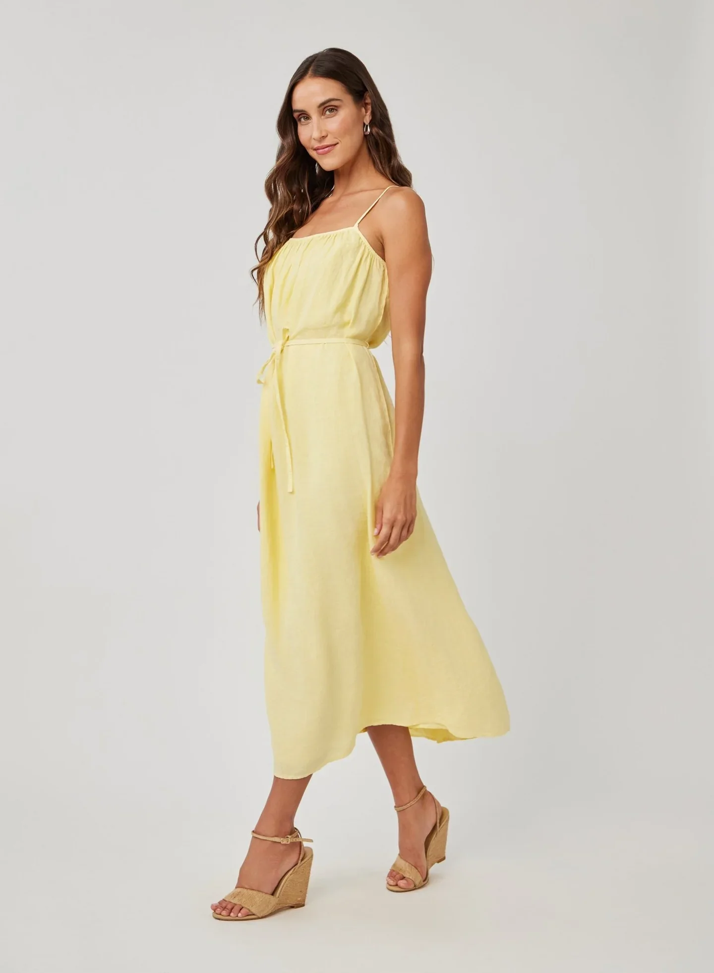 BELLA DAHL- WOMEN'S LINEN SHIRRED MAXI DRESS - Image 5