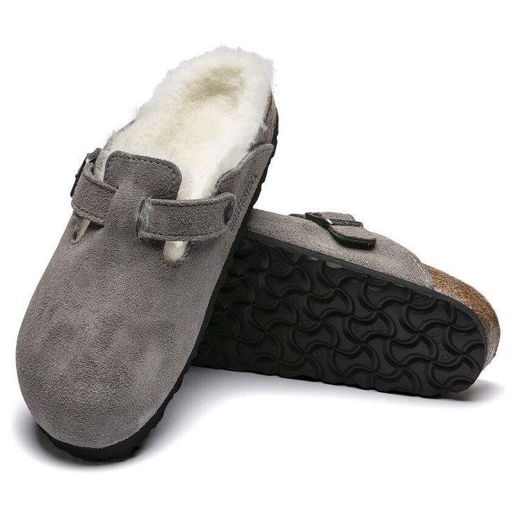 BIRKENSTOCK- BOSTON SHEARLING SUEDE LEATHER CLOG - Image 4