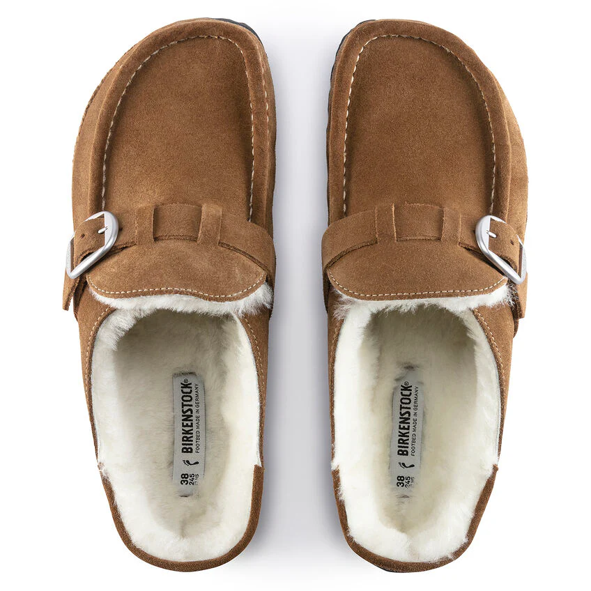 BIRKENSTOCK- BUCKLEY SHEARLING SUEDE LEATHER SHOE - Image 3