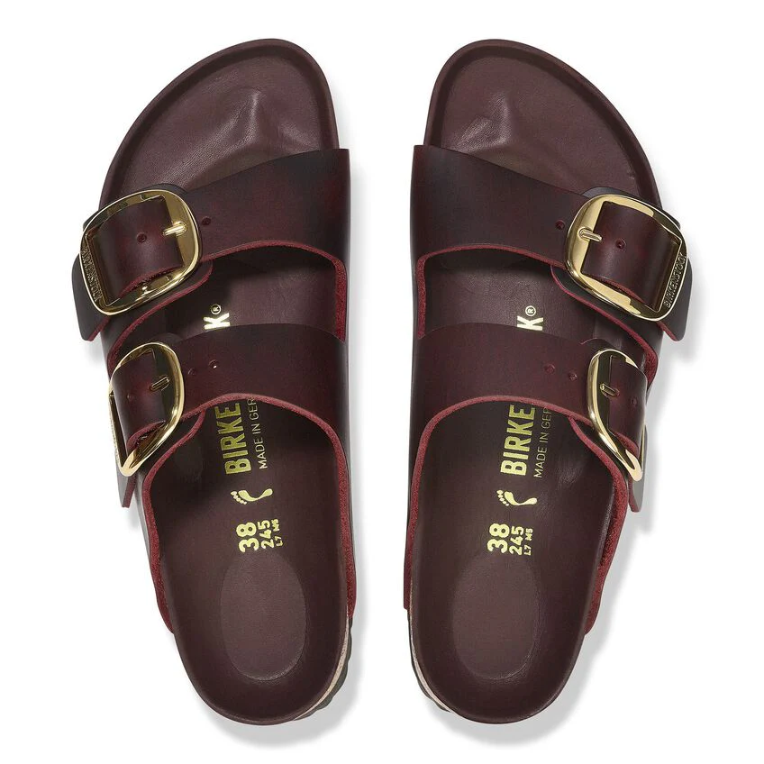 BIRKENSTOCK- ARIZONA NATURAL LEATHER OILED BIG BUCKLE SANDAL - Image 3