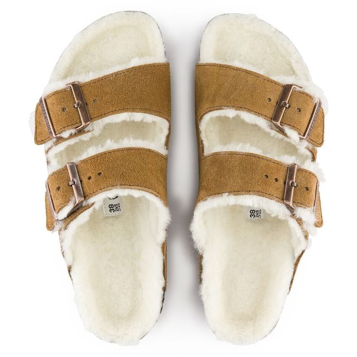 BIRKENSTOCK- ARIZONA SHEARLING SUEDE LEATHER SANDAL - Image 3