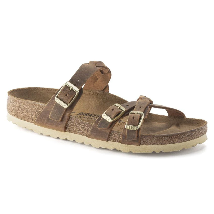 BIRKENSTOCK- FRANCA BRAIDED OILED LEATHER SANDAL - Image 2