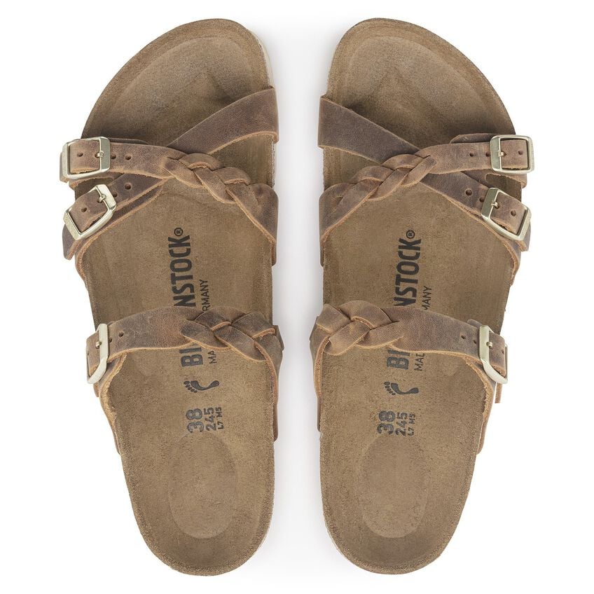 BIRKENSTOCK- FRANCA BRAIDED OILED LEATHER SANDAL - Image 3