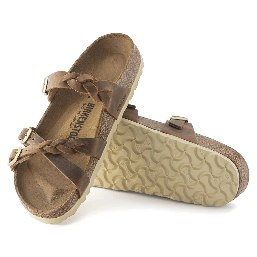 BIRKENSTOCK- FRANCA BRAIDED OILED LEATHER SANDAL - Image 4