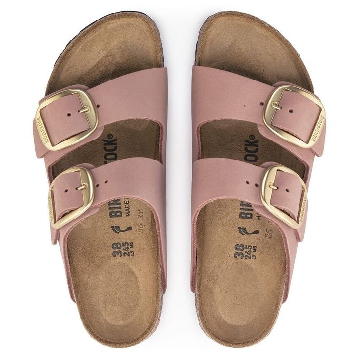 BIRKENSTOCK- ARIZONA BIG BUCKLE NUBUCK LEATHER SANDAL - Image 3