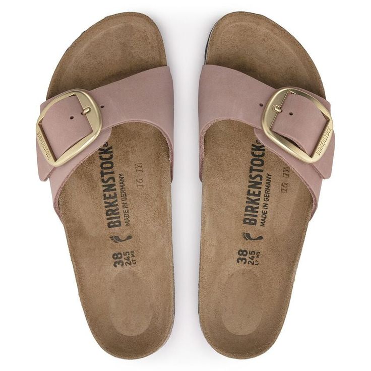 BIRKENSTOCK- MADRID BIG BUCKLE NUBUCK LEATHER SANDAL - Image 3