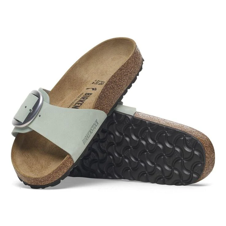 BIRKENSTOCK- MADRID BIG BUCKLE LEATHER NUBUCK SANDAL - Image 4