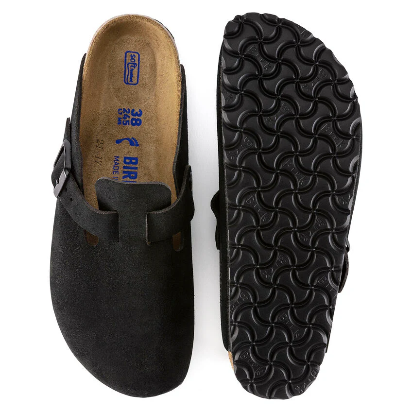 BIRKENSTOCK- BOSTON SOFT FOOTBED SUEDE LEATHER SHOE - Image 4