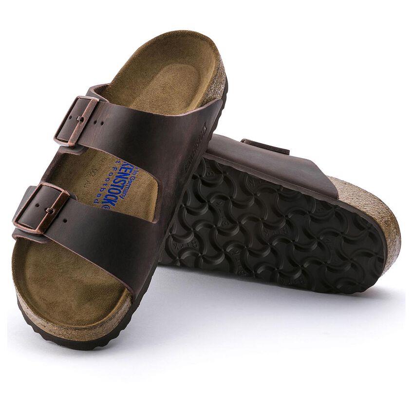 BIRKENSTOCK- ARIZONA HABANA LEATHER SOFT FOOTBED SANDAL - Image 4