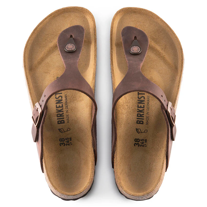 BIRKENSTOCK- GIZEH OILED LEATHER SANDAL - Image 3