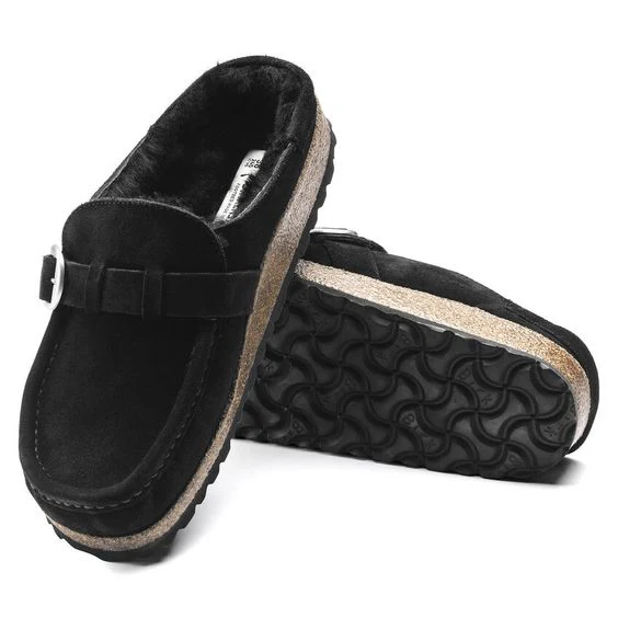 BIRKENSTOCK- BLACK BUCKLEY SHEARLING SLIPPER - Image 2