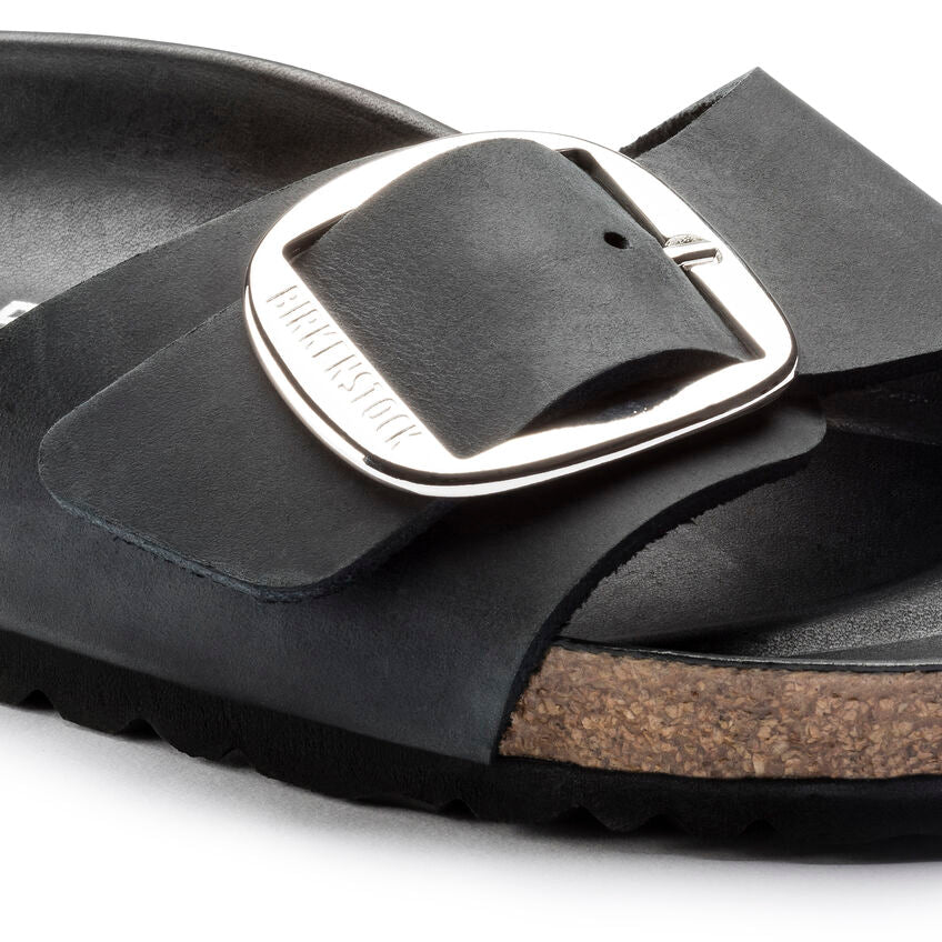 BIRKENSTOCK- MADRID BIG BUCKLE OILED LEATHER SANDAL - Image 3