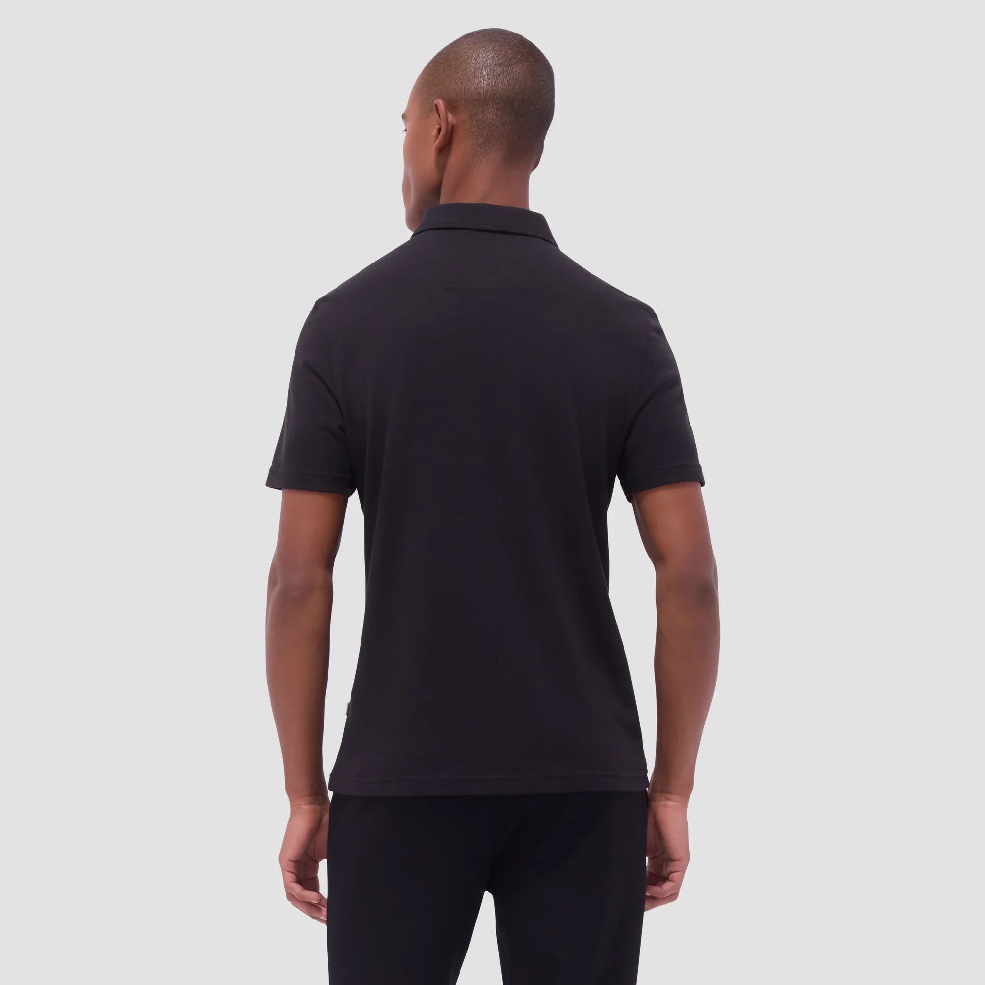BUGATCHI- Men's Performance Heather Quarter-Zip Polo Shirt - Image 6