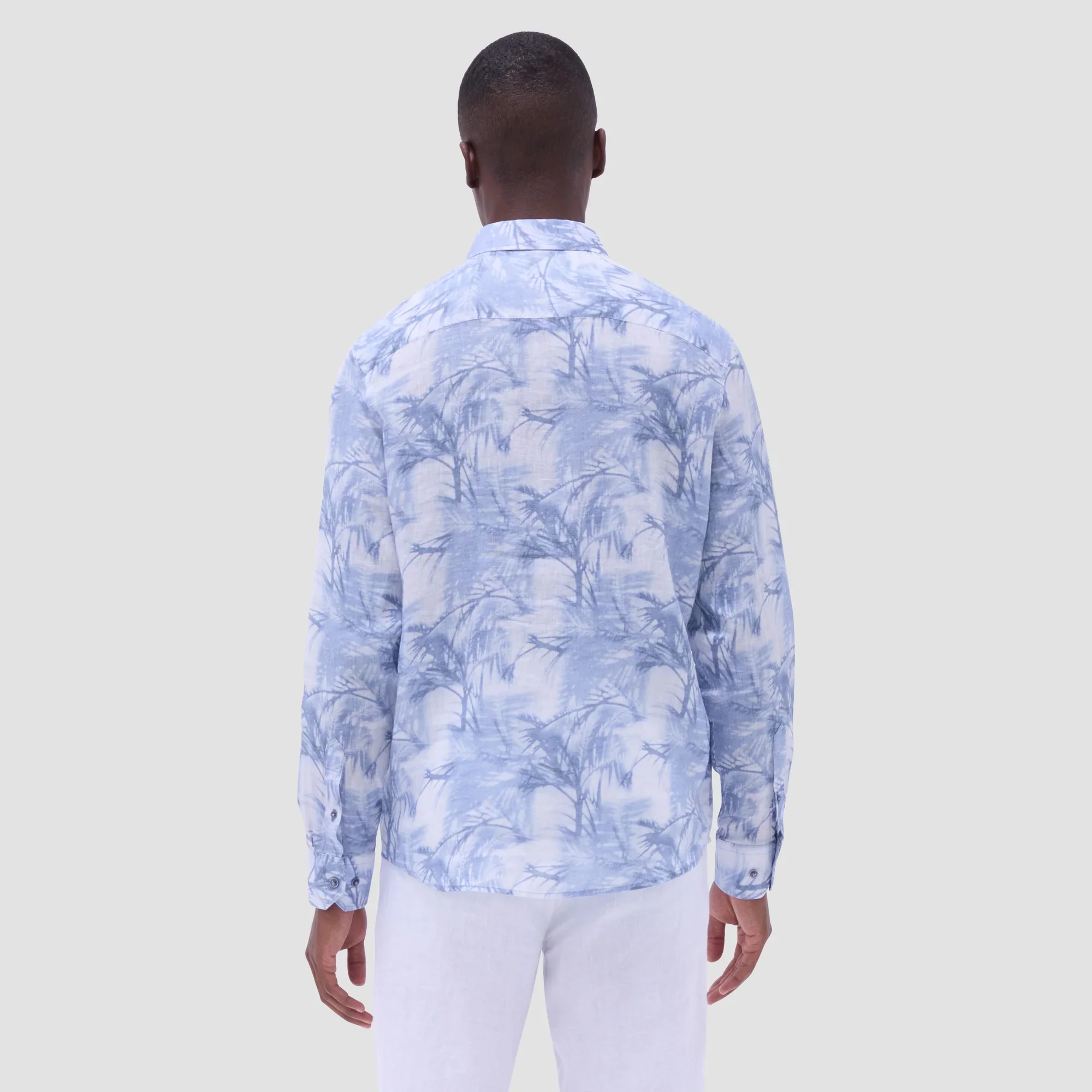 BUGATCHI- Men's Julian Palm Tree Shirt - Image 3