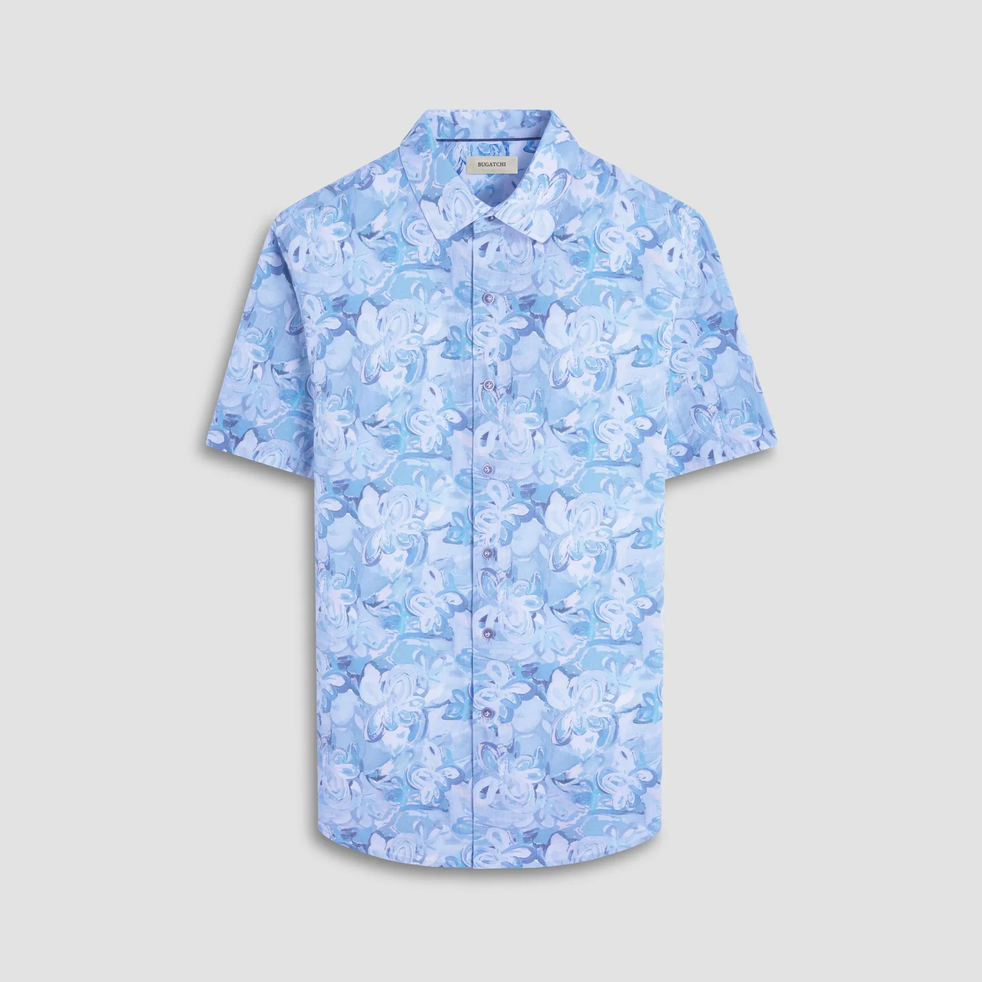 BUGATCHI- Men's Orson Floral Short-Sleeve Shirt - Image 4