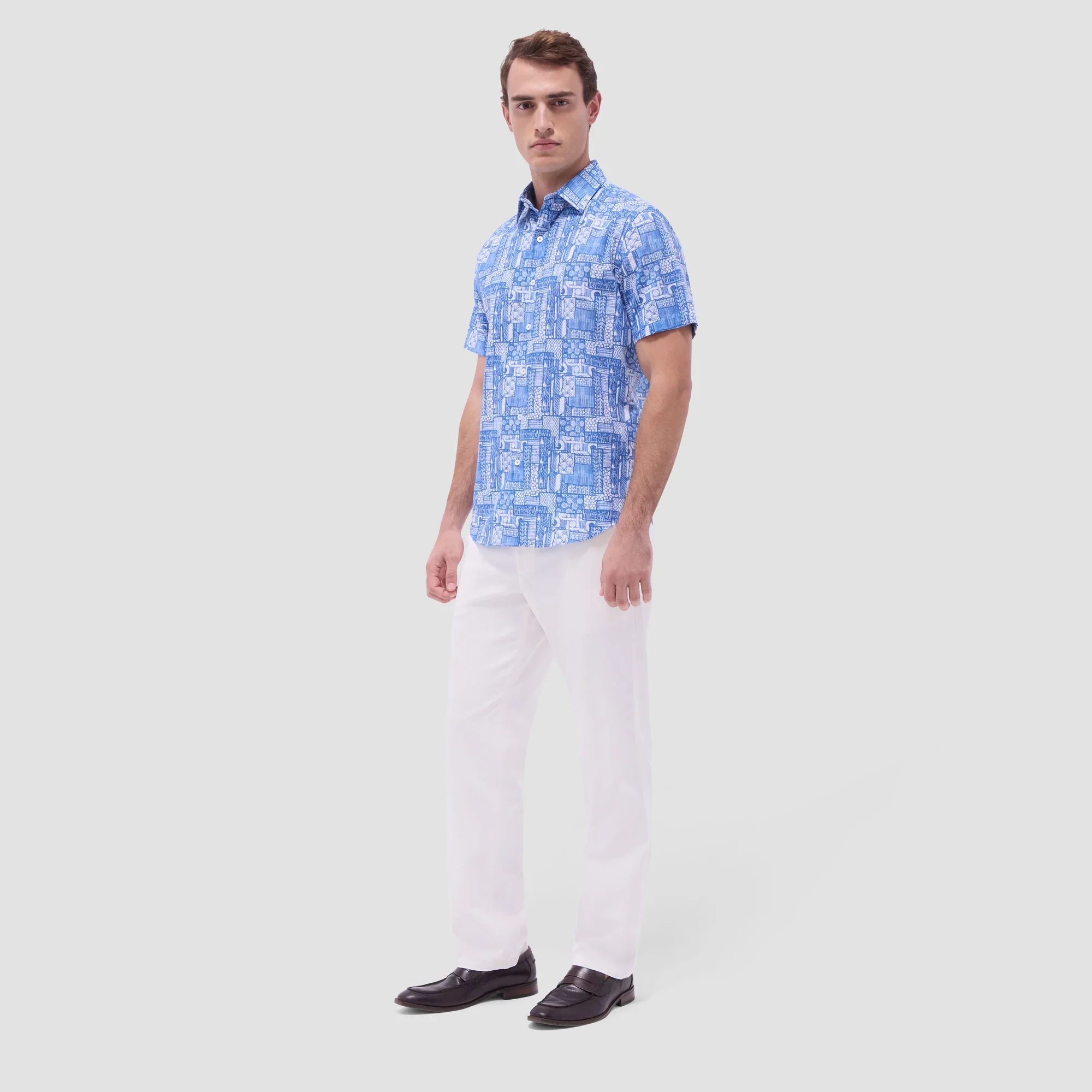 BUGATCHI- Men's Orson Abstract Short-Sleeve Shirt - Image 4