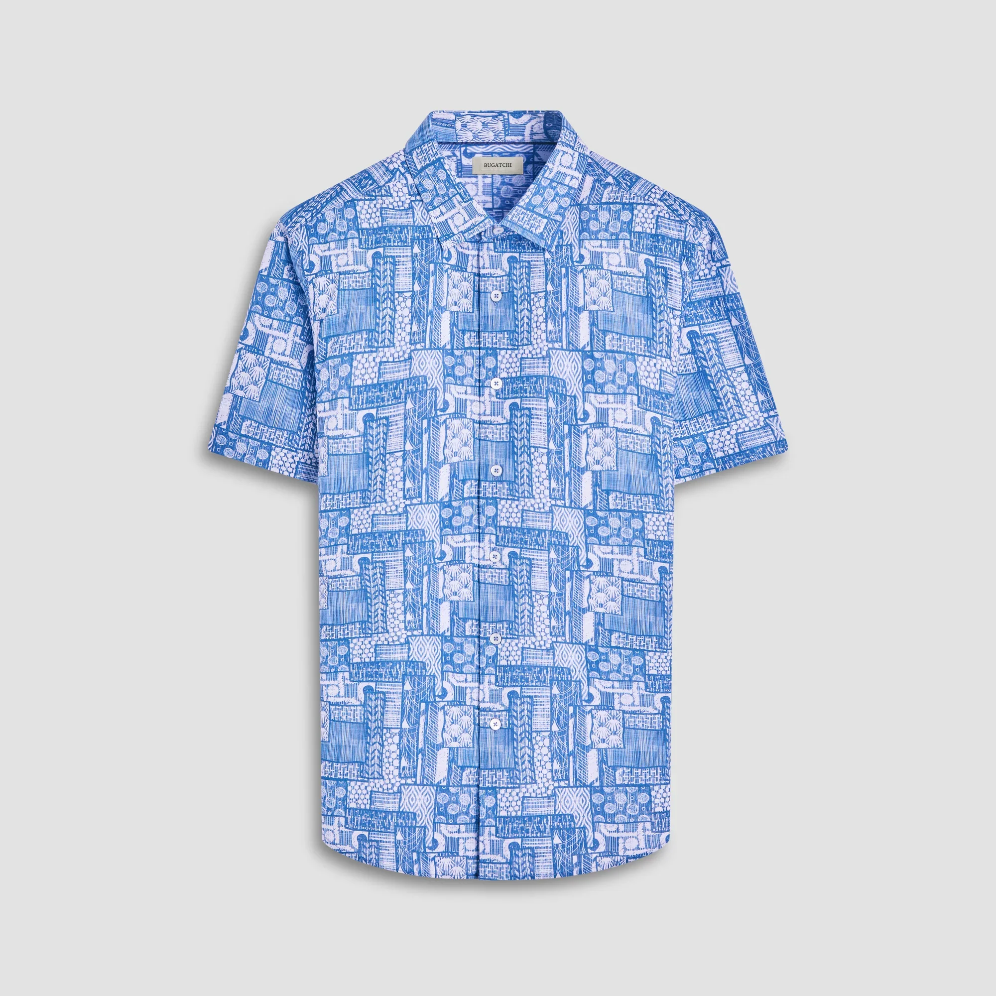BUGATCHI- Men's Orson Abstract Short-Sleeve Shirt - Image 6