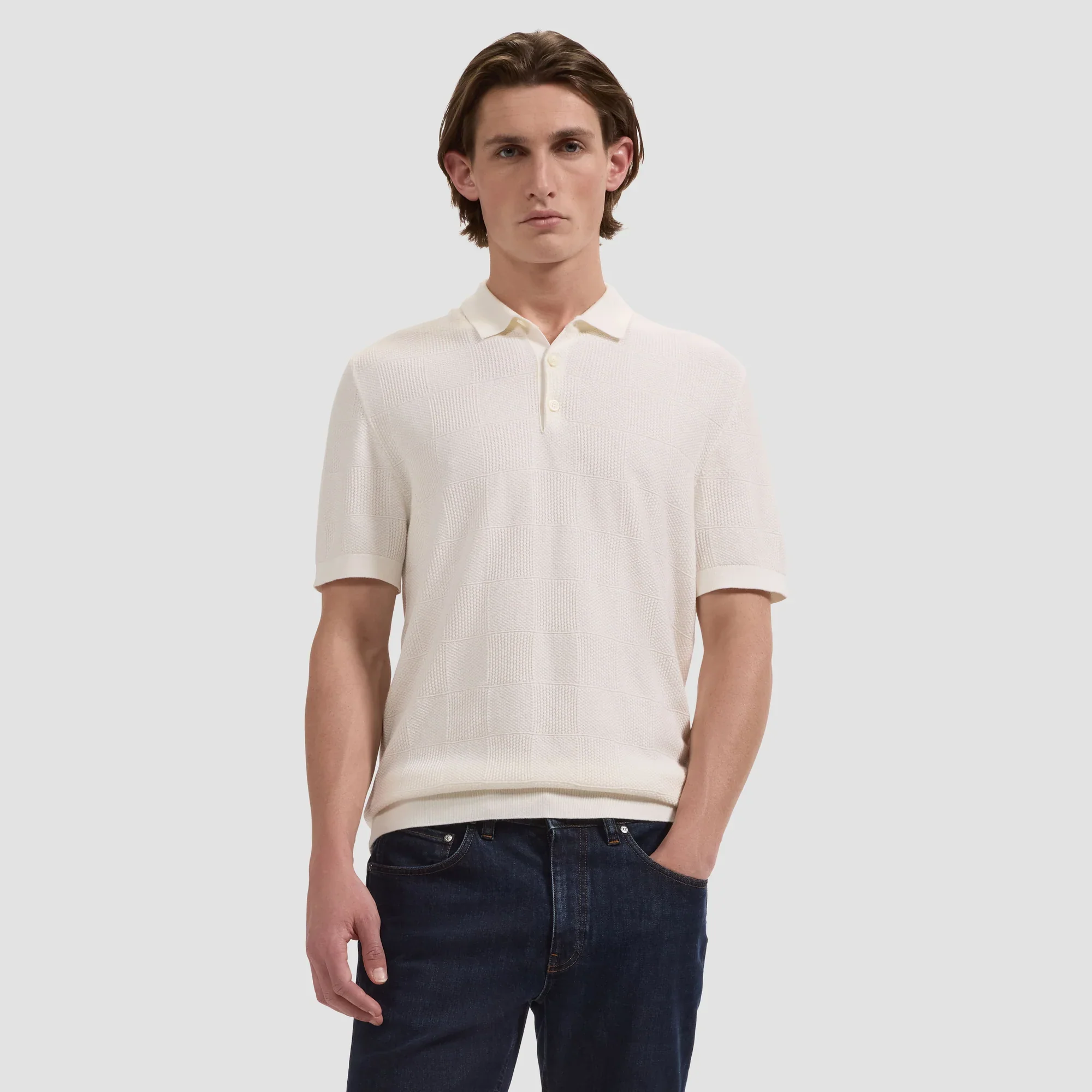 BUGATCHI - S/S 3 BUTTON POLO SWEATER JH262PO1 - Image 2
