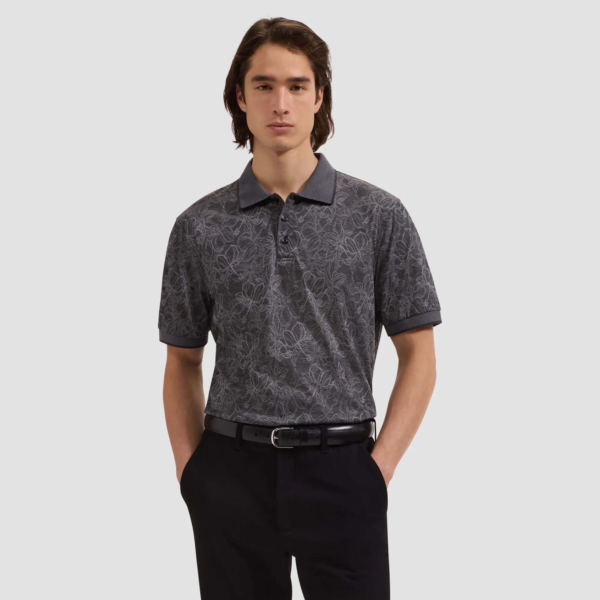 BUGATCHI - S/S THREE BUTTON POLO JF2007F17 - Image 3