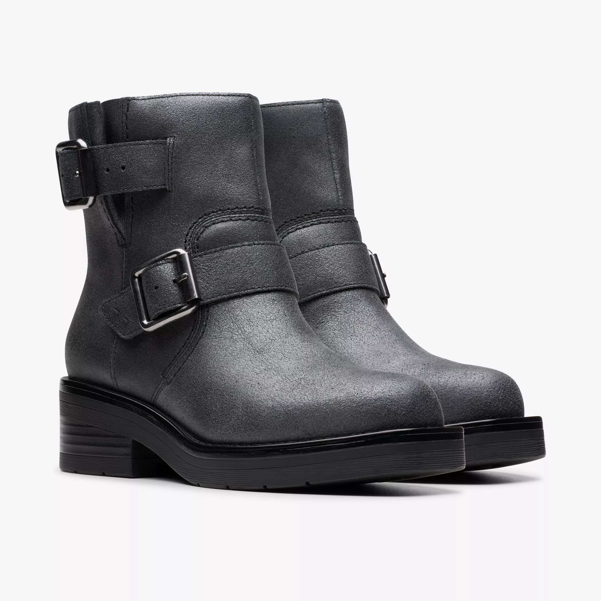 CLARKS- WOMEN'S REBELLE BUCKLE METALLIC BOOT - Image 2