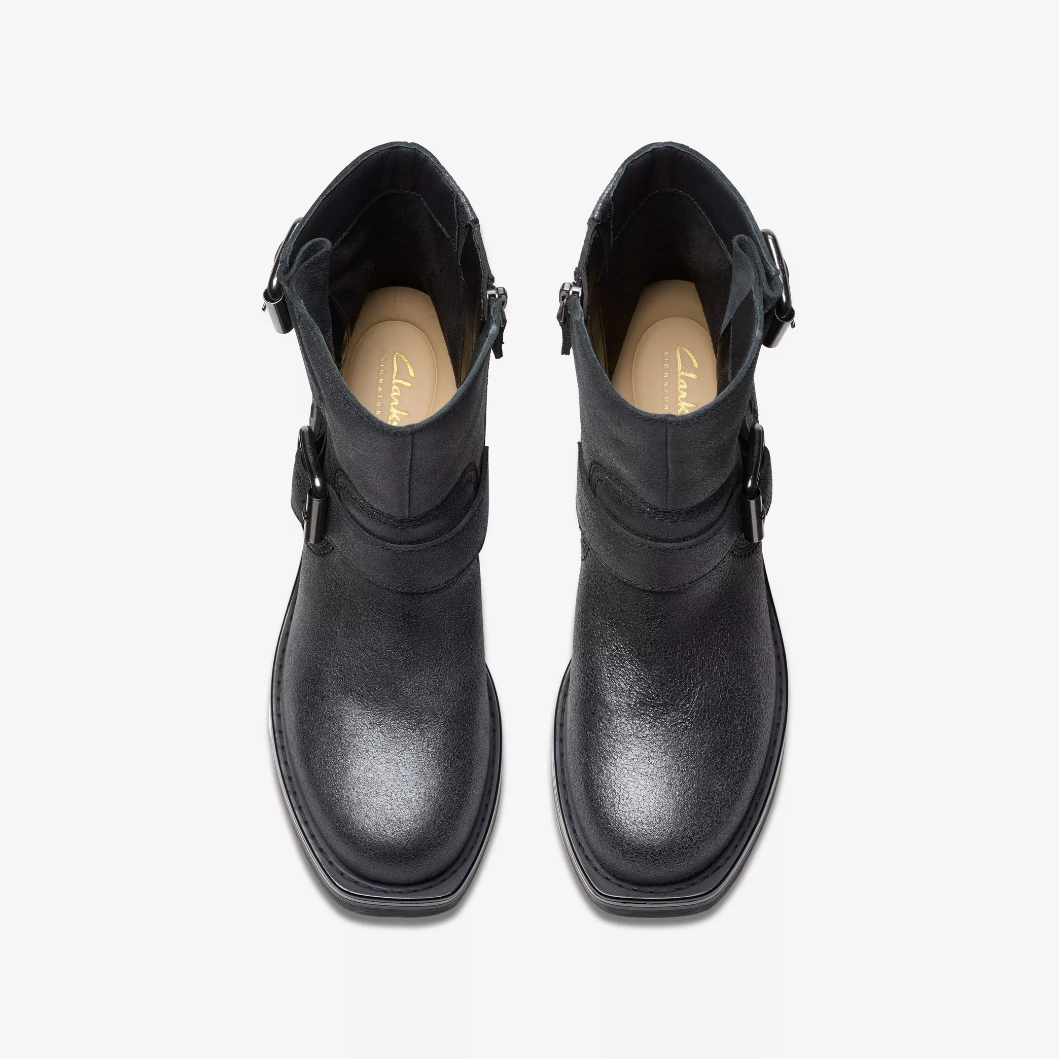 CLARKS- WOMEN'S REBELLE BUCKLE METALLIC BOOT - Image 3