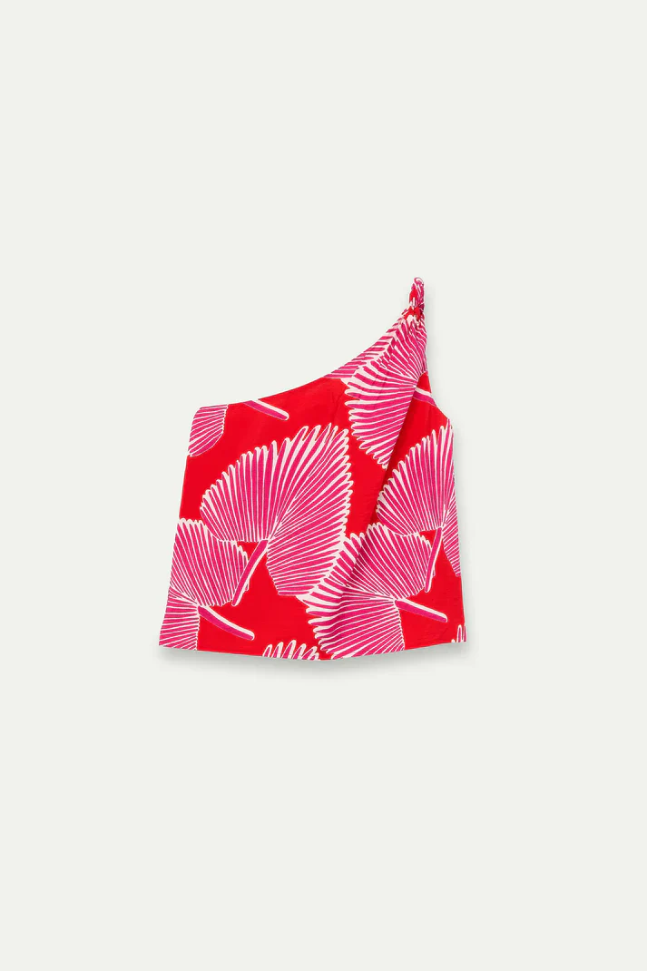 COMPANIA FANTASTICA - PALM TREE PRINT TOP - Image 5