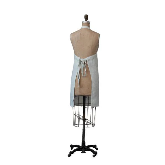 CREATIVE CO-OP- LINEN FISH PRINTED APRON - Image 2
