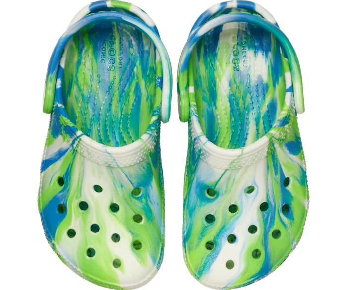 CROCS- KIDS CLASSIC GLOW-IN-THE-DARK MARBLED CLOG - Image 2