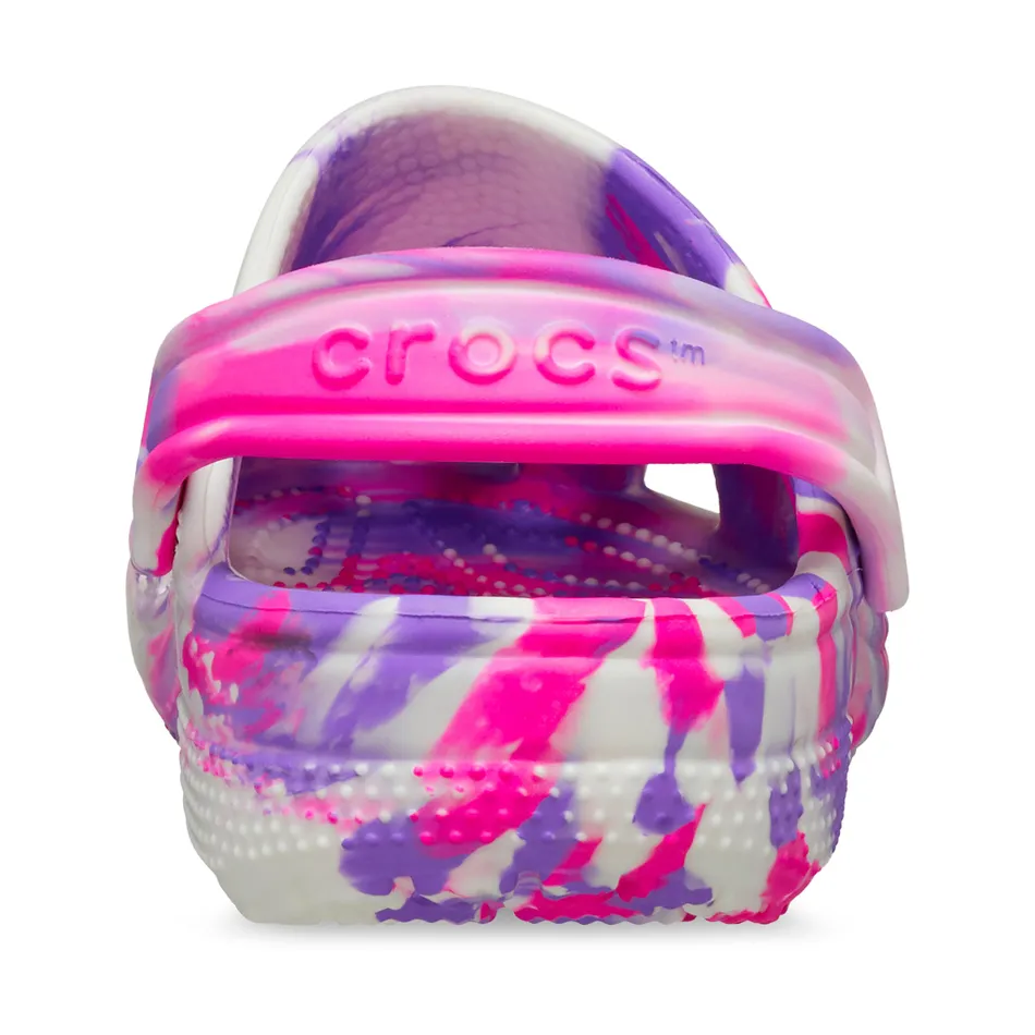 CROCS- LITTLE KIDS CLASSIC GLOW-IN-THE-DARK MARBLED CLOG - Image 5