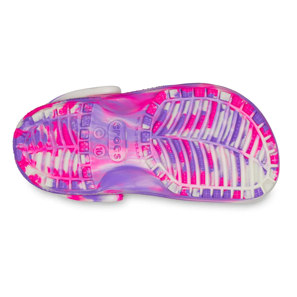 CROCS- LITTLE KIDS CLASSIC GLOW-IN-THE-DARK MARBLED CLOG - Image 6