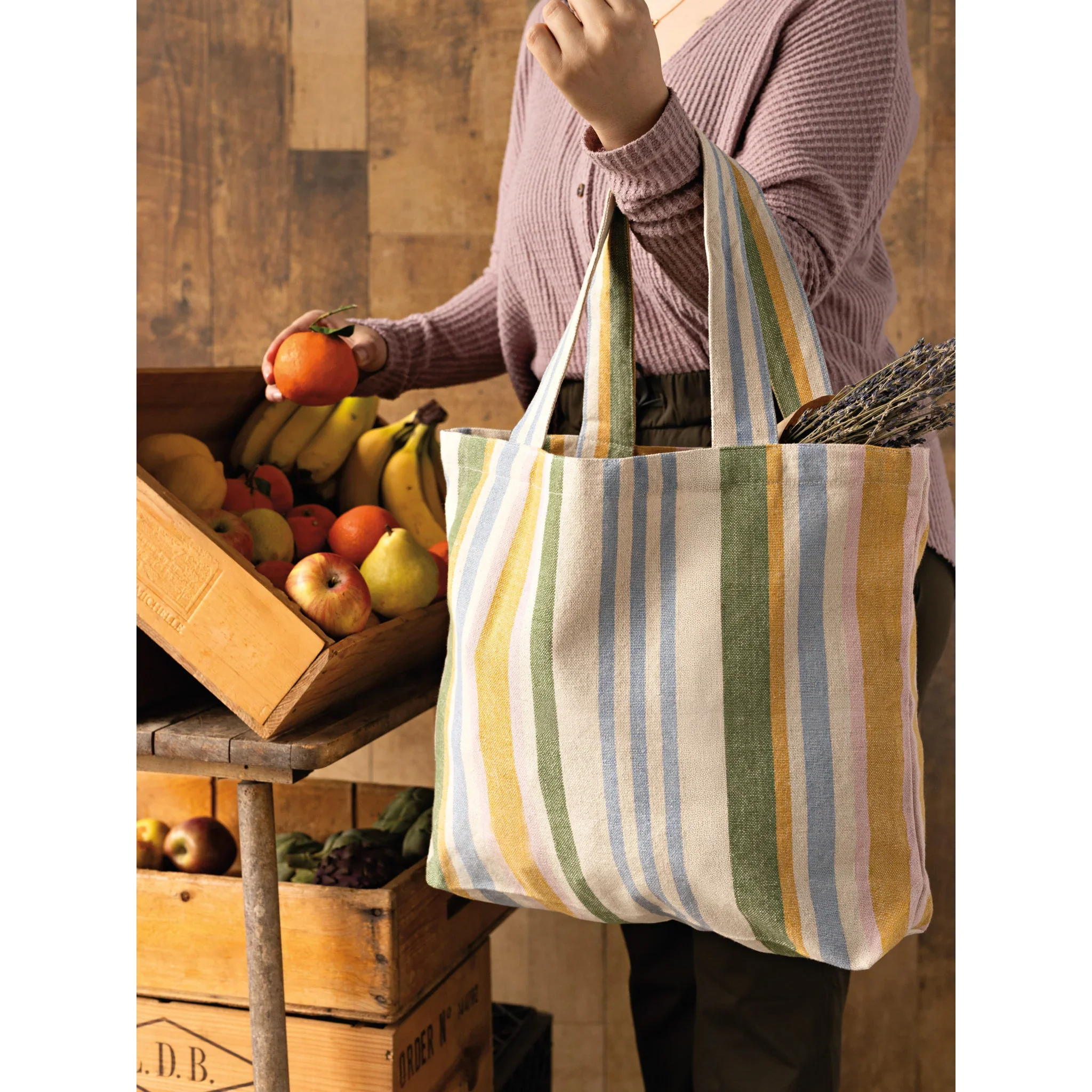 DANICA - BAG TOTE WOVEN MARKET STRIPE - Image 2