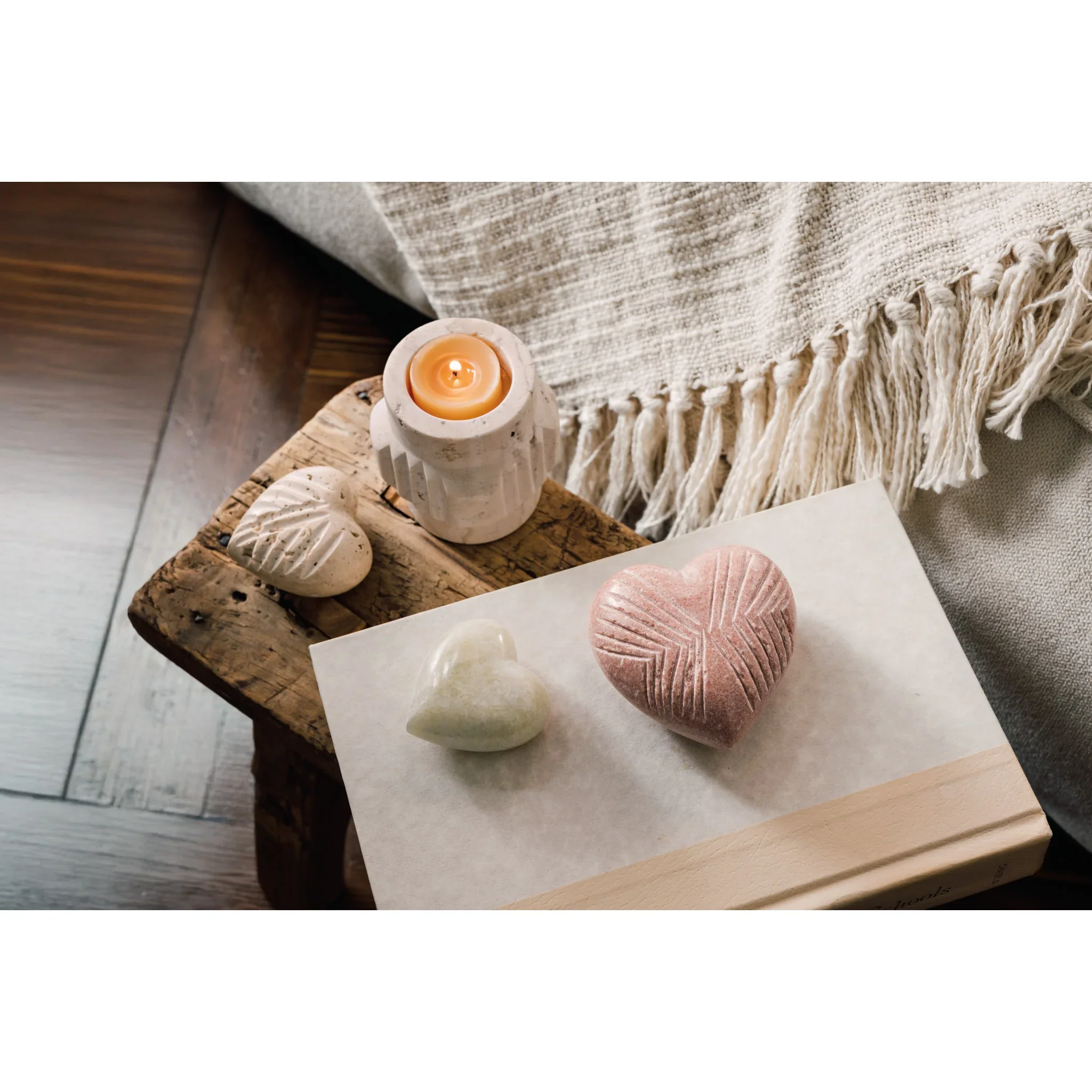 DANICA - Beige Marble Heart Medium - Image 3