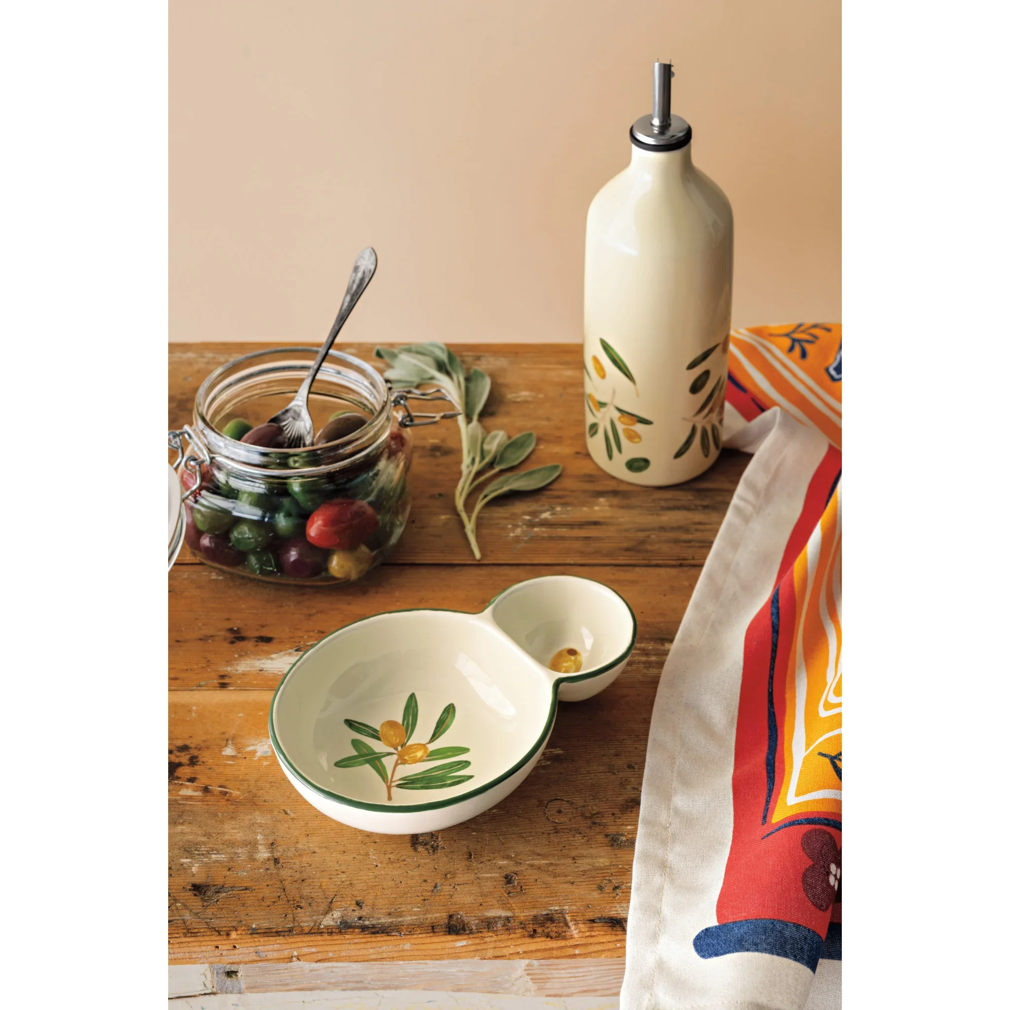 DANICA - DISH DIVIDED OLIVE - Image 2