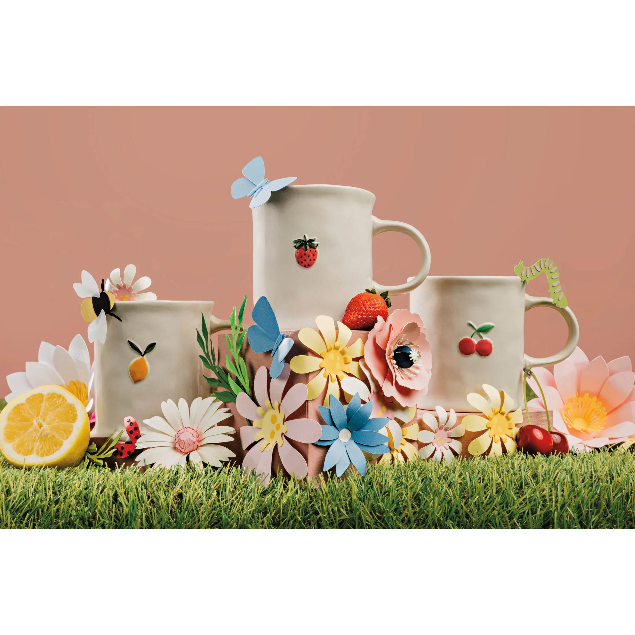 DANICA - MUG PETITE MOTIF 16OZ CHERRY - Image 2