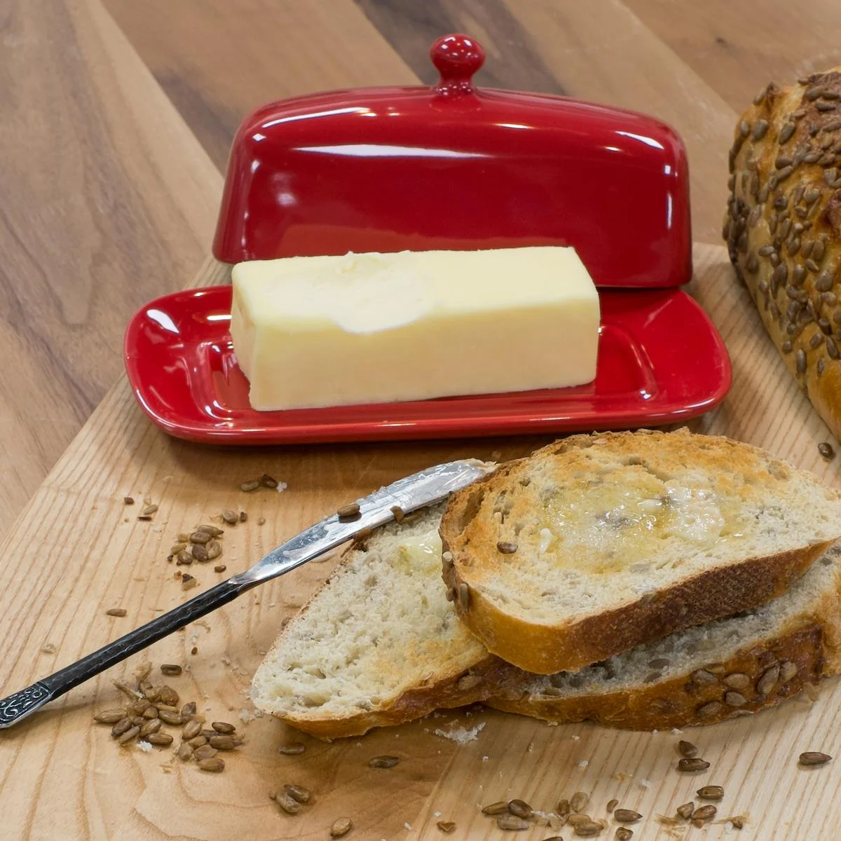 DANICA- Rectangular Butter Dish Red - Image 2