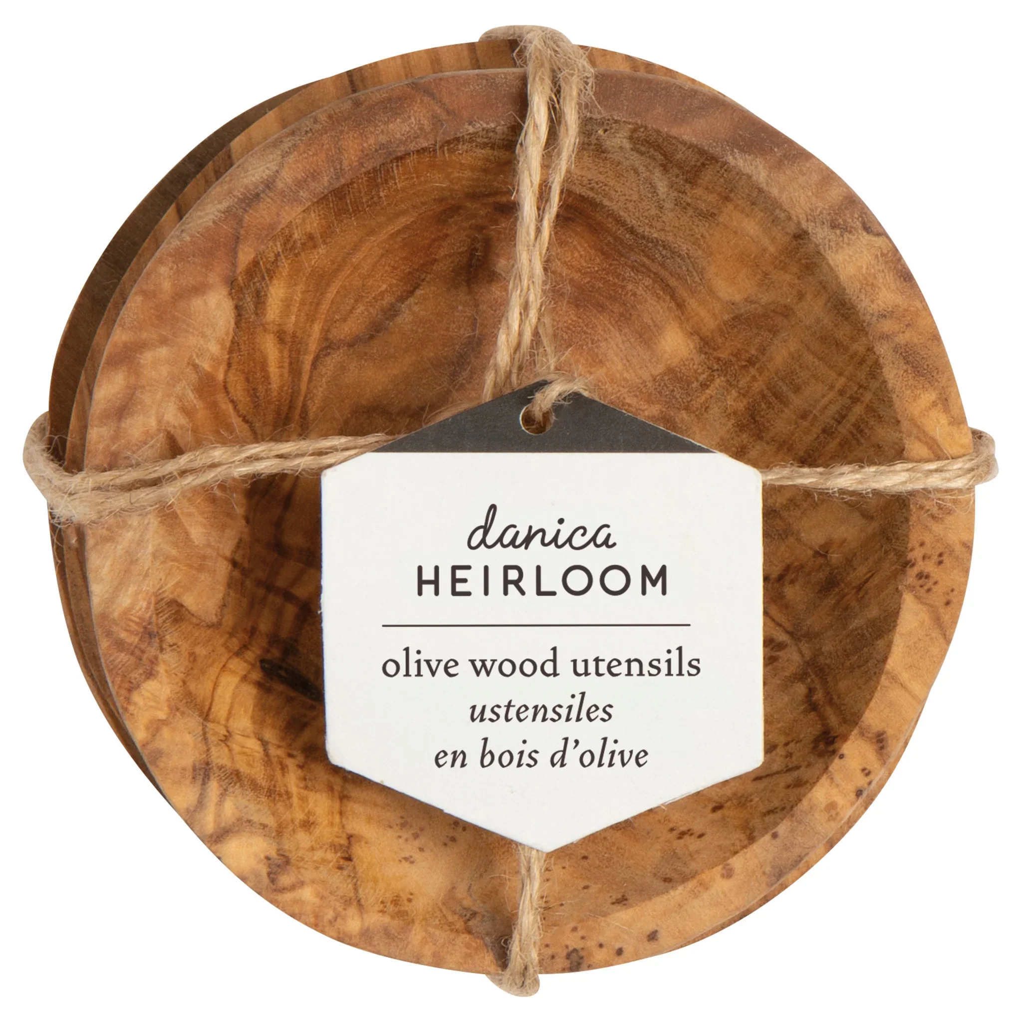 DANICA - SET/4 PINCH BOWL OLIVE WOOD - Image 2