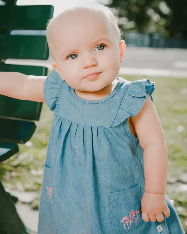DEUX PAR DEUX - DENIM DRESS & BLOOMER SET - Image 2