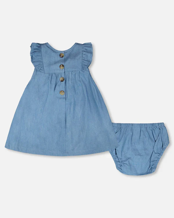 DEUX PAR DEUX - DENIM DRESS & BLOOMER SET - Image 4