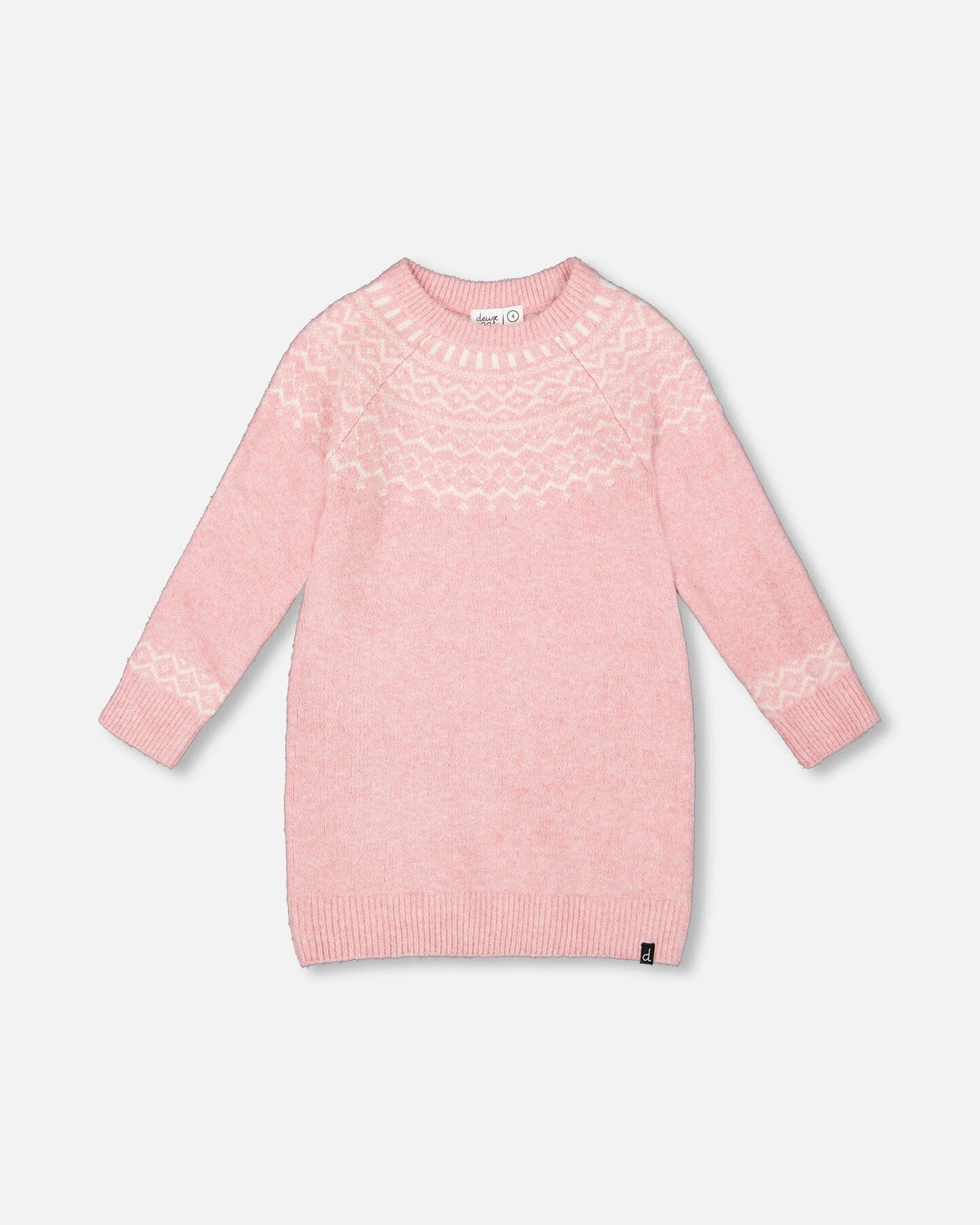Deux Par Deux - Knitted Kids Dress w/Jacquard #H20MT86 - Image 3