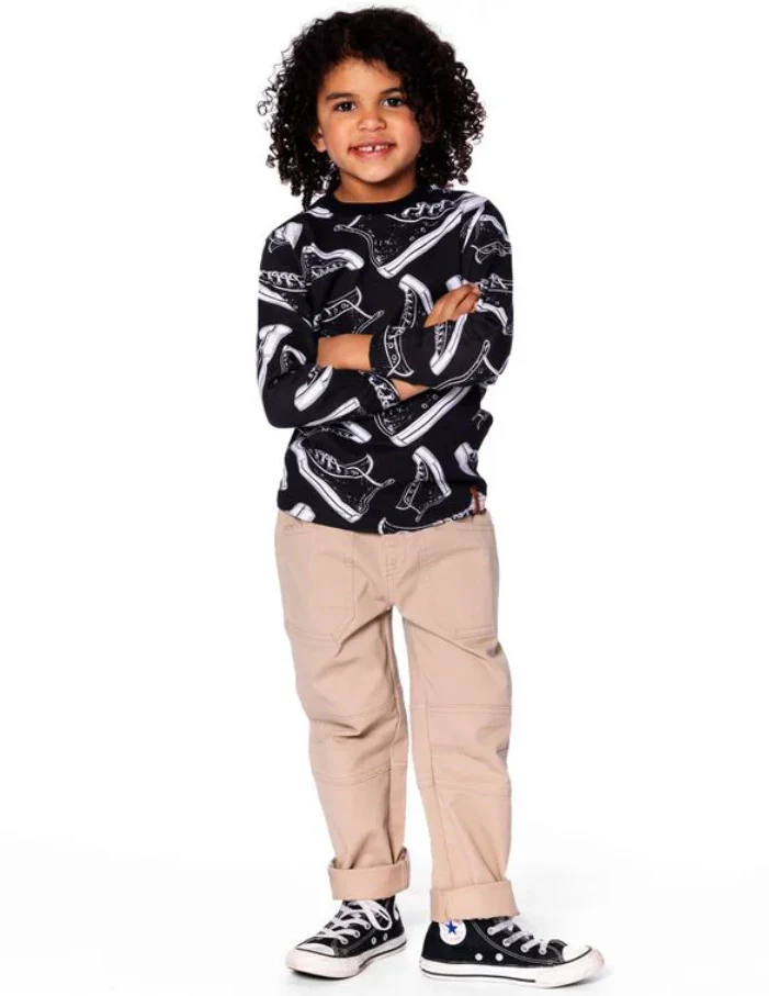 DEUX PAR DEUX- KIDS' TWILL NOUGAT JOGGER PANT - Image 3