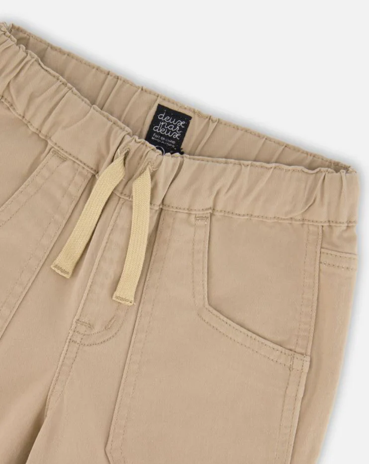 DEUX PAR DEUX- KIDS' TWILL NOUGAT JOGGER PANT - Image 5