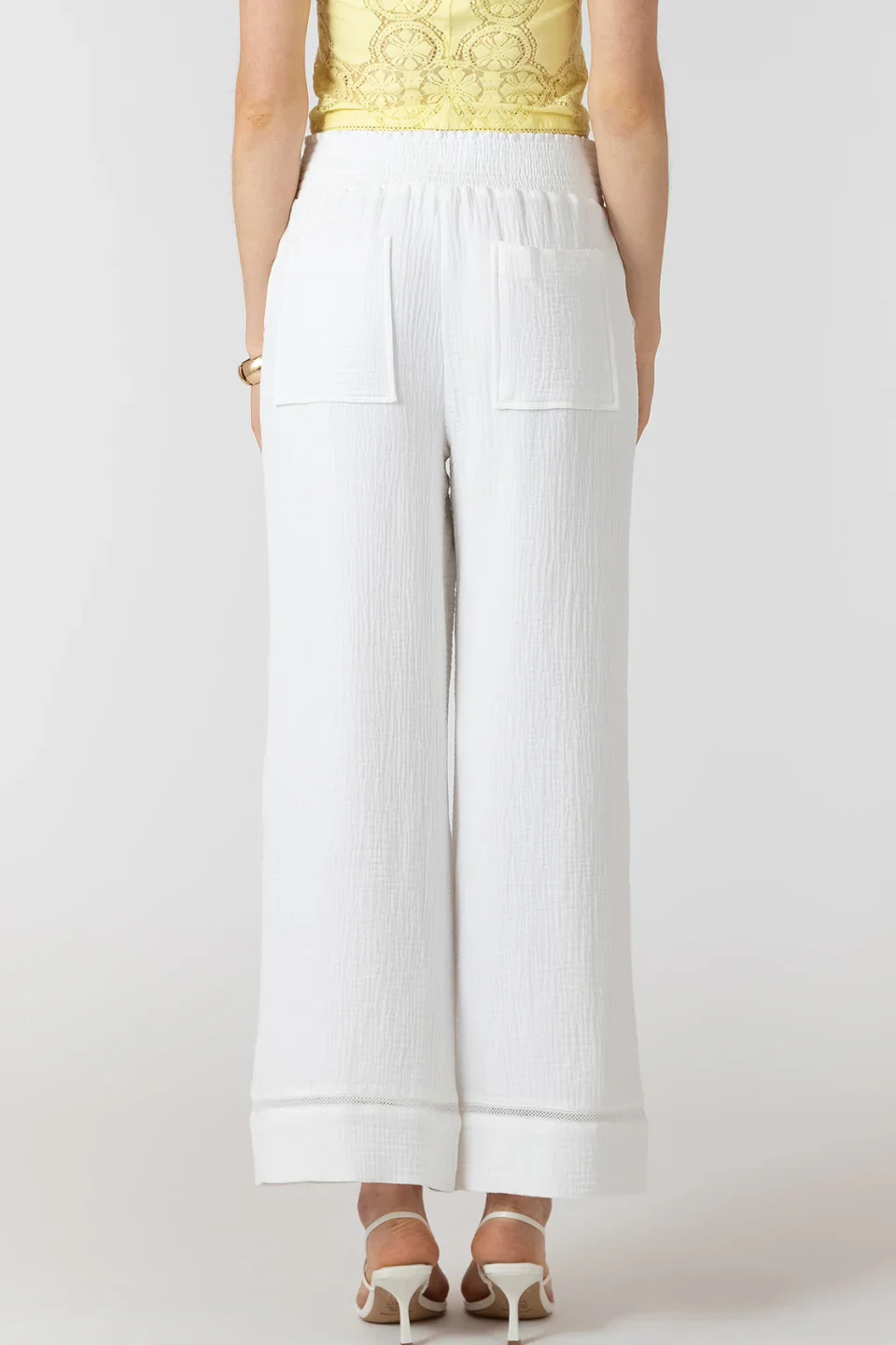 DEX - LACE TRIM WIDE LEG PANT - Image 2