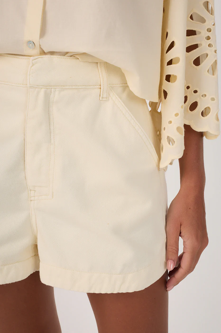 DRESS TO - WOMEN'S COTTON TWILL SHORTS - Image 3